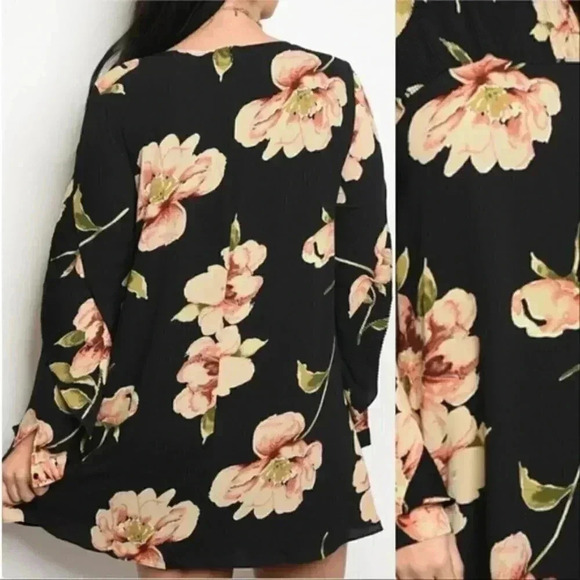 DRESS PLUS SIZE FLORAL DRESS - Picture 2 of 3